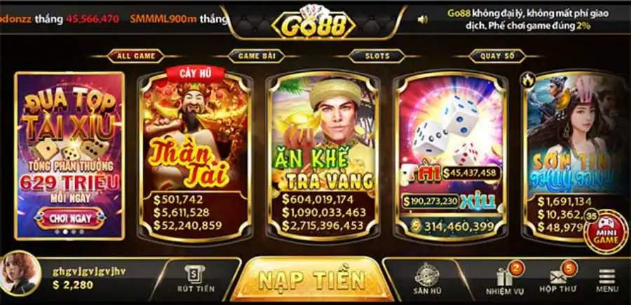 game nổ hũ tặng tiền khởi nghiệp Go88