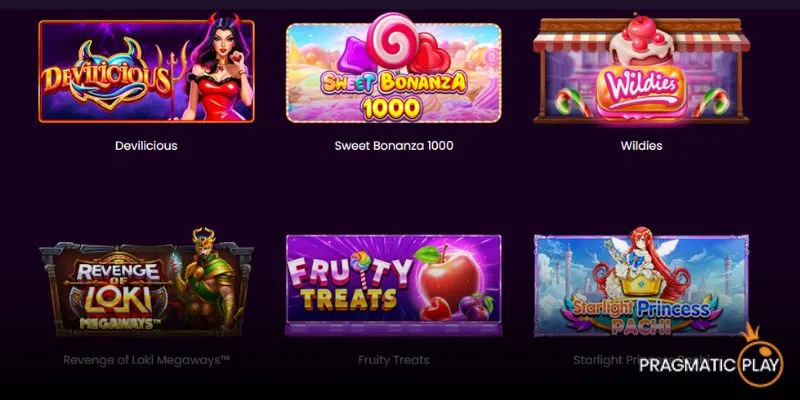 Một vài siêu phẩm slots game được Pragmatic Play sản xuất