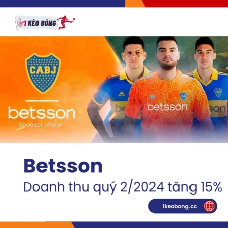 Betsson báo cáo tăng trưởng doanh thu quý 2 năm 2024 tăng 15%